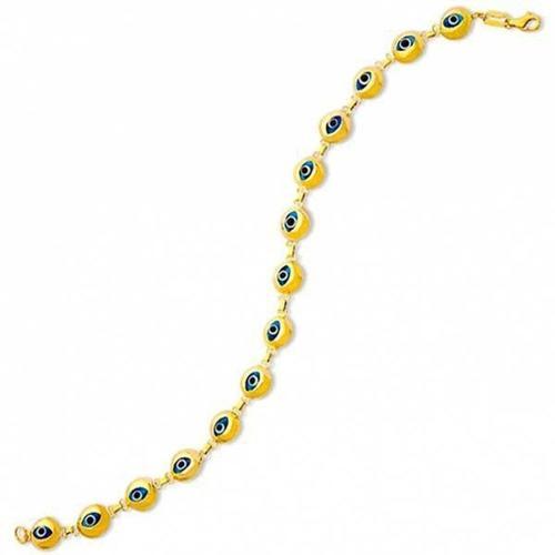 Ondört Sıra Çekik Gözlü 14 Ayar Altın Bileklik