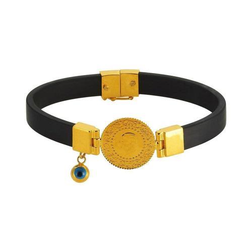 Kauçuklu Çeyrek Altınlı Bileklik