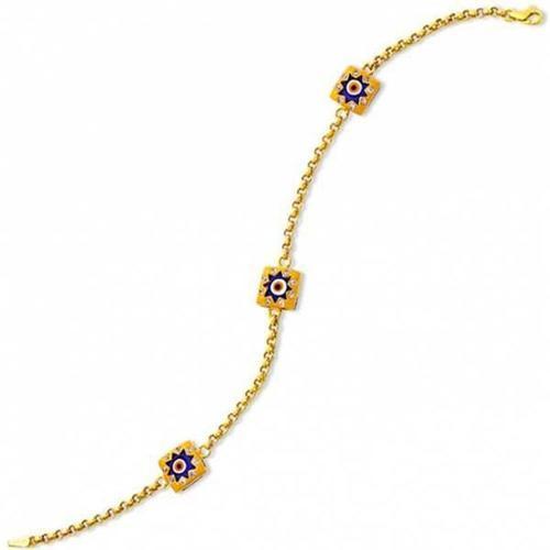 Güneş Figürlü 14 Ayar Altın Bileklik