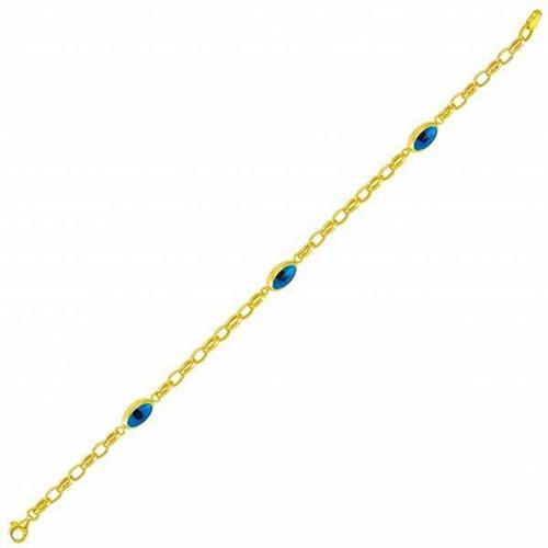 Badem Gözlü 14 Ayar Altın Bileklik