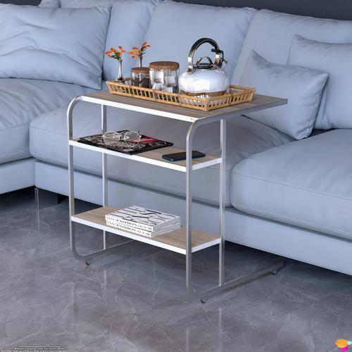 C Yan Sehpa Geniş Boy Tekerlekli Çalışma, Atıştırmalık, Yemek, Laptop Sehpası Cordoba