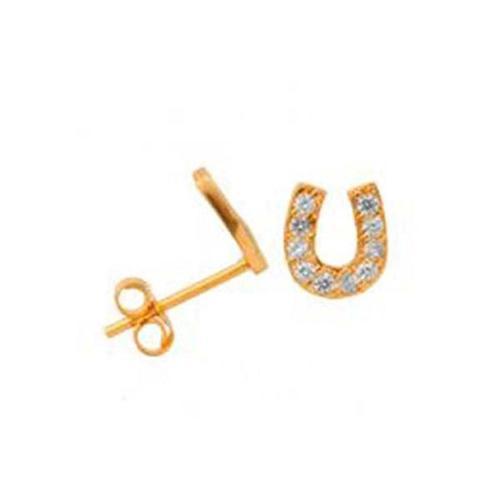 Küpe At Nalı 0,90 Gram 14 Ayar Altın