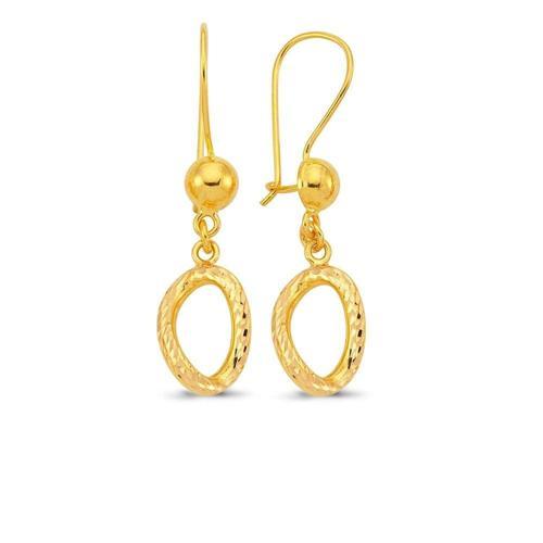 Uzayyolu tekli küpe 22 ayar altın