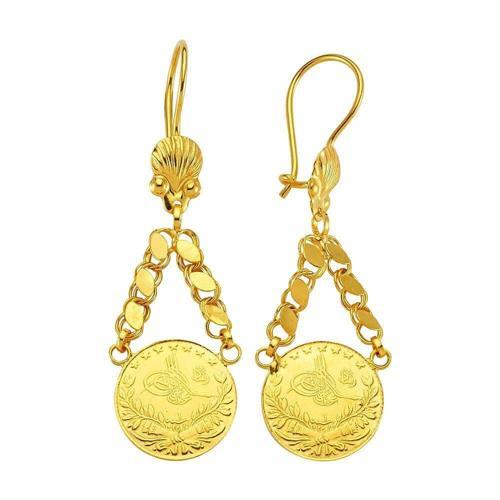 Reşat Küpe Sallantılı 6.00 Gram 22 Ayar Altın