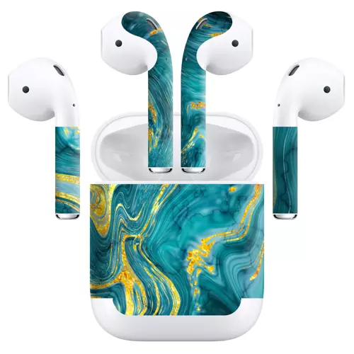 Airpods (Gen 2 No Wireless) Kaplama Mistik Turkuaz Dalga