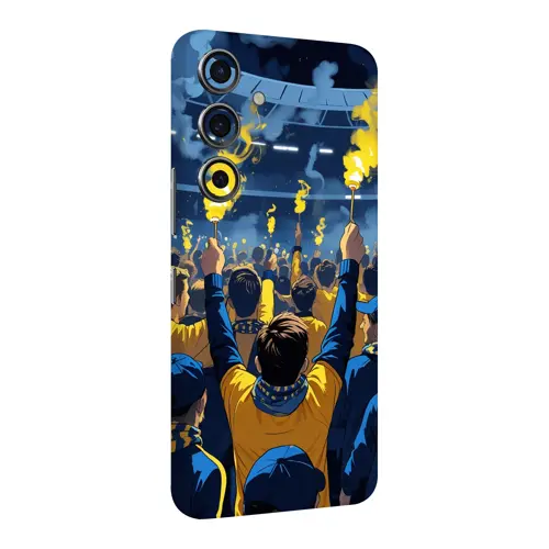 Samsung S23 Fe Kaplama Sarı Lacivert Taraftar