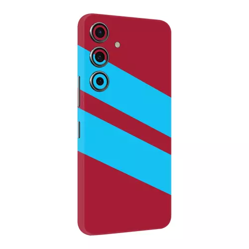 Samsung S24 Plus Kaplama Bordo Mavi Şerit