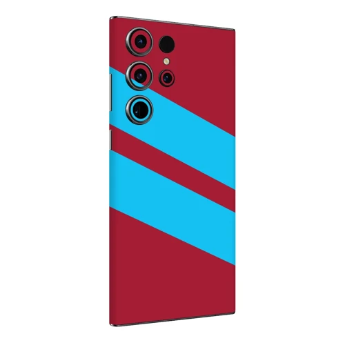 Samsung S23 Ultra Kaplama Bordo Mavi Şerit