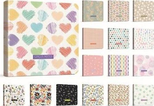 Circus Notes İp Dikişli Sert Kapak Not Defteri 15X15Cm 120 Yaprak Çizgisiz (Karışık Renk 1 Adet)