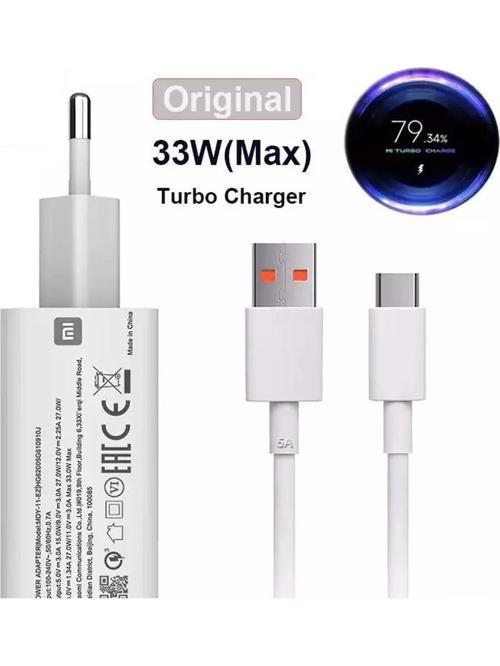 Mi Xiaomi  33 Watt Hızlı Şarj Aleti Başlık+Kablo Set Xiaomi 33W Şarj Cihazı