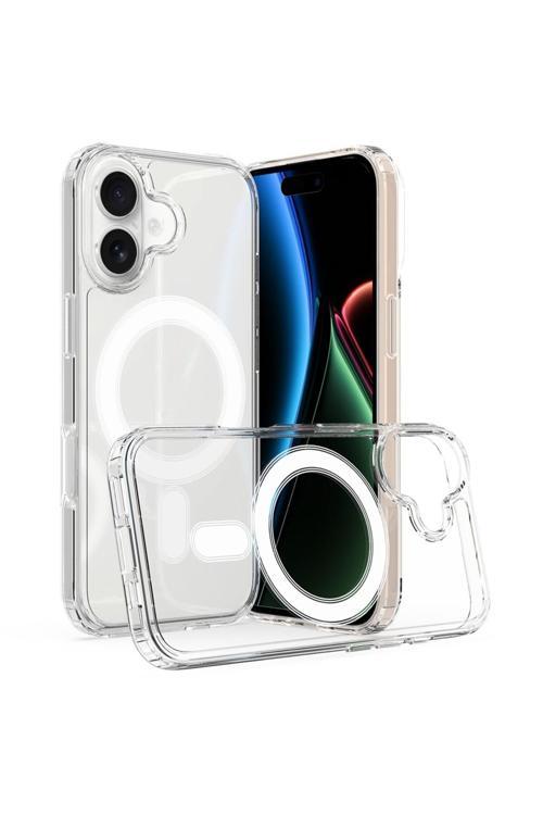 İphone 17 İçin Mag-Safe Şeffaf Kılıf – Sert + Esnek Malzeme, Darbeye Dayanıklı Kapak