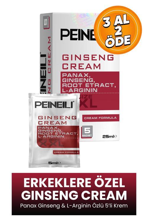 Erkeklere Özel Ginseng Cream Panaxlı Root Etract L- Argının Xxl Krem 5'Li 25 Ml