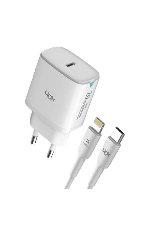Liktech C308 20W Pd Type-C To Lightig Kablolu Şarj Aleti Set