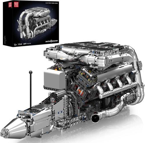 Mould King Mini V8 Çift Turbo Motor Model Kiti, Yapı Blokları - 2899+ Parça
