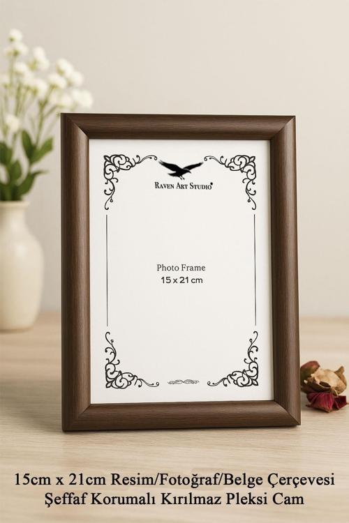 Pergamon 15cm x 21cm Resim Fotoğraf Belge Poster Evrak Çerçevesi Korumalı Kırılmaz Pleksi Cam