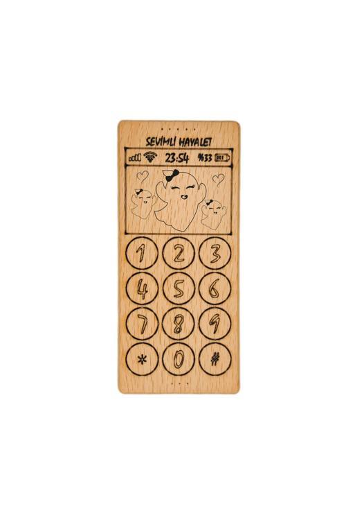 Cep Telefonu Ahşap Oyuncak Özelleştirilebilir Ekranlı