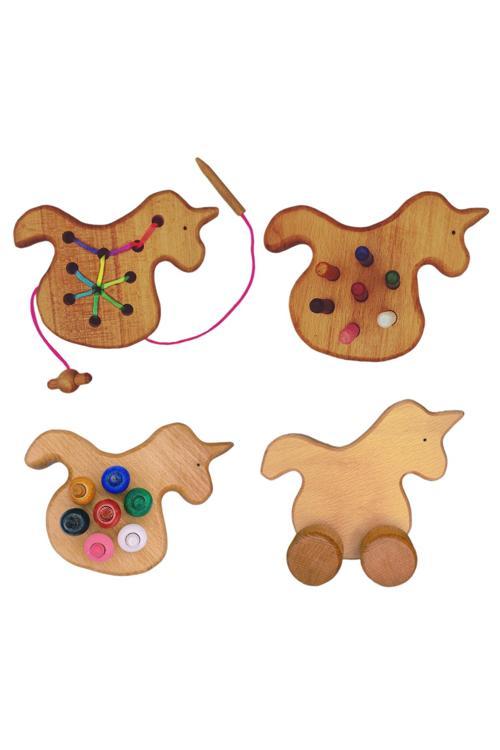 Okul Öncesi Eğitim Montessori Unicorn Seti 4'Lü Oyuncak