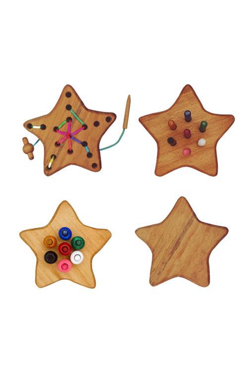 Okul Öncesi Eğitim Montessori Yıldız Seti 4'Lü Oyuncak El Yapımı