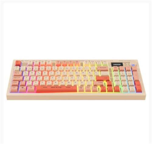 KB-85 SILENT PRO Kablosuz Bej-Pembe-Turuncu SESSİZ RGB Wireless 2.4Ghz  Q Oyuncu Klavyesi