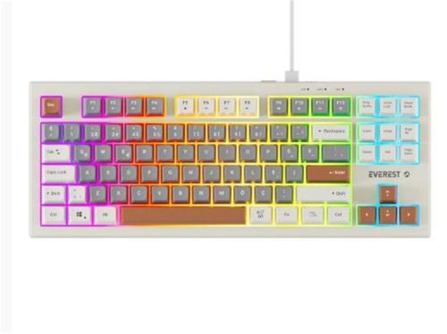 KB-98 SILENT TKL Gri Mavi-Gri-Kahve Rainbow Q Membrane Klavye