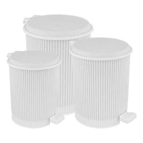 ELF-N320 Nostalji 3 Boy Plastik Pedallı Çöp Kovası