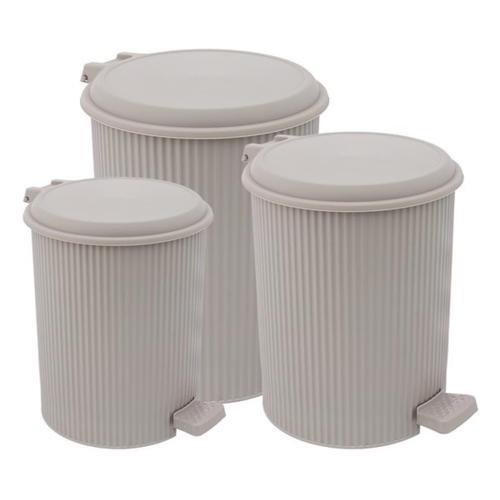ELF-N320 Nostalji 3 Boy Plastik Pedallı Çöp Kovası