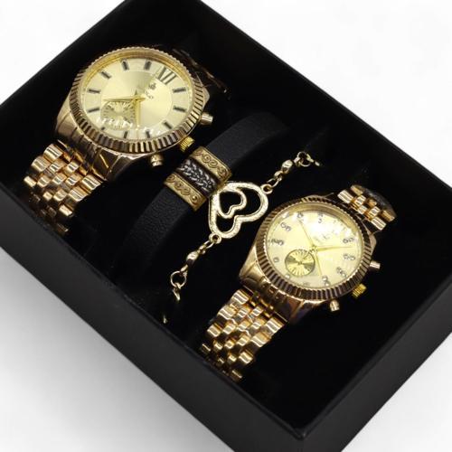 S.Polo Kadın Erkek Kol Saati Sevgili-Çift Saati Takım Sevgililer Günü Hediyesi Gold Renk