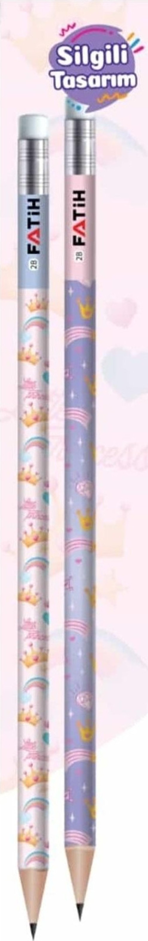 Kurşun Kalem Prenses Silgili (144 Lü Paket)