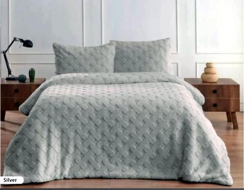 Diamond Kürk Comforter Set, Çift Kişilik Yorgan Seti (220x240)-Pietra Gri