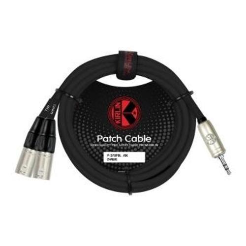 Y-370PBL 5MT BK Kablo 3.5 mm - 2 x XLR Erkek Jak 5 METRE
