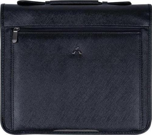 Siyah Londra Vip Suni Deri Kilitli Çok Amaçlı El ve Koltukaltı Çanta 34X29Cm 8001-3