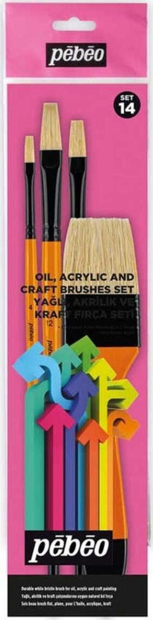 Fırça Seti Yağlı Boya 4 Lü Set-14