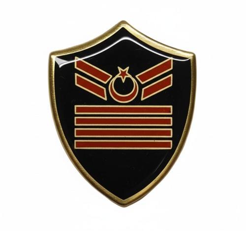 Minyatür Rütbe Sağlık Sınıfı - Uzman Çavuş 4 Kademe Rütbe (Siyah Zemin JANDARMA)