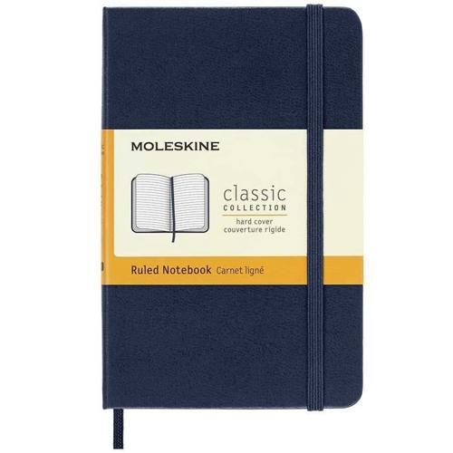 Sert Kapak Çizgili Defter Cep Boy 9x14 cm. 192 Sayfa Safir Mavi
