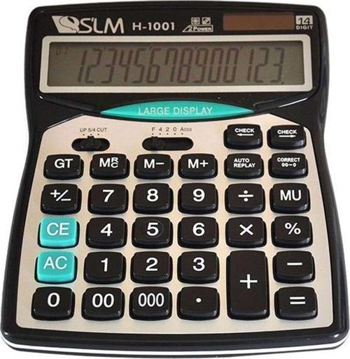 Hesap Makinesı 12 Haneli Güneş Enerjili H-1001