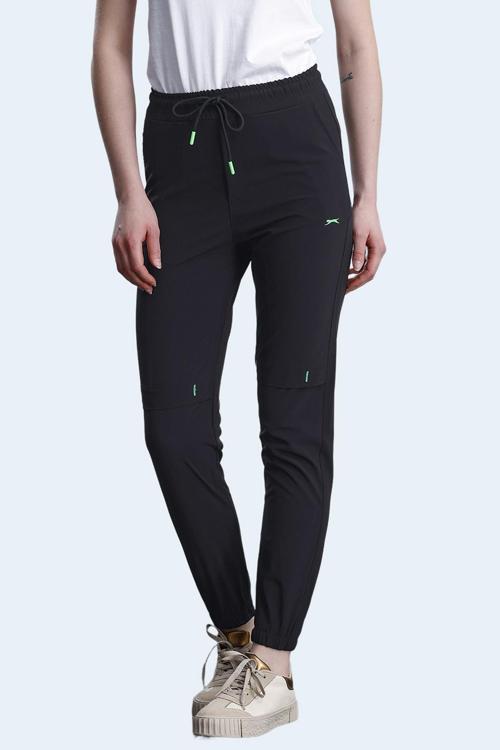 NADIYA Kadın Cepli Dar Paça Siyah Eşofman Altı