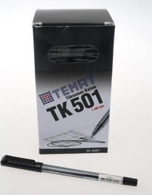 Tükenmez Kalem (Ofis Kalemi) 1.0 Mm Siyah Tk501 (50 Li Paket)