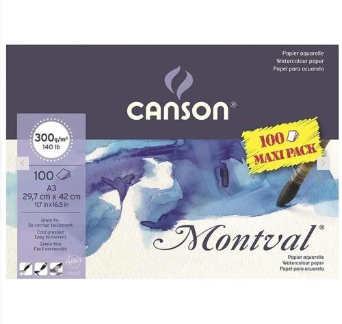 Montval Maxi Pack Sulu Boya Defteri Blok 300 gr. 29x42 cm. 100 yaprak
