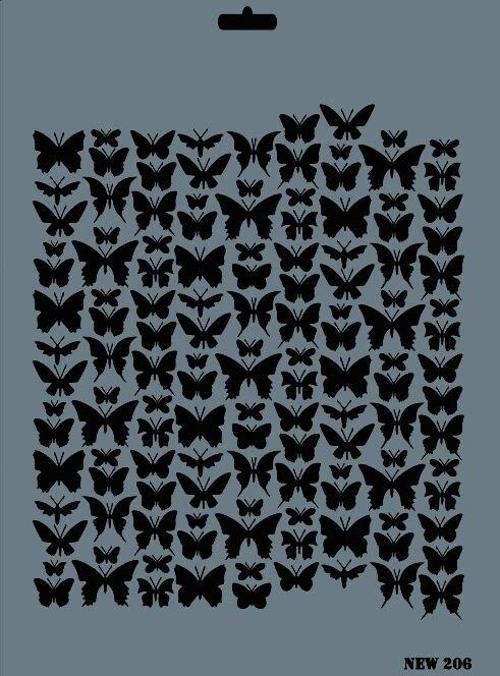 Stencil Boyama Şablonu 25x35 cm. NEW-206