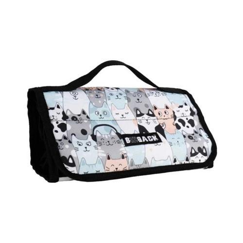 4 Bölümlü Kalem Çantası / Kalemlik / Kalem Kutusu KEDİLER