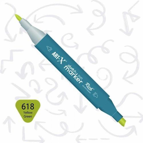 Sketch Marker Duo Çift Uçlu Marker Kalem 618 Yellow Green
