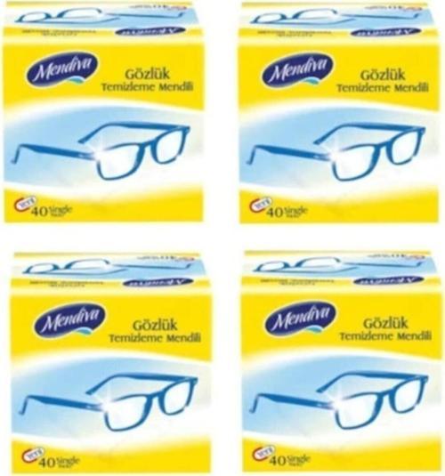 Gözlük ve Cam Ekran Temizleme Mendili 40'lı 4 Paket