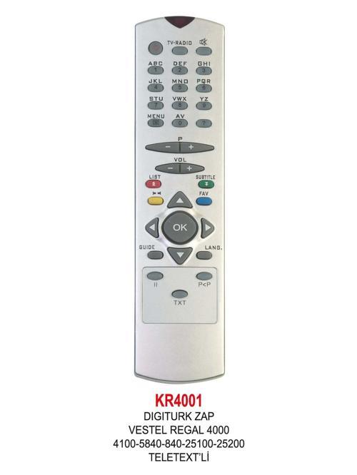 4000-4100-5840-840-25100-25200 TELETEXT’Lİ UYDU KUMANDA