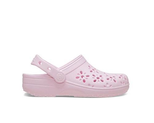 Classic Floral Cut Out Clog K Çocuk Terliği 210943-6ZW Pembe