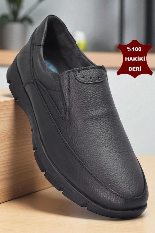 301 Ortopedik Topuk Masajlı Hakiki Deri Erkek Ayakkabı Kışlık Erkek Deri Ayakkabı