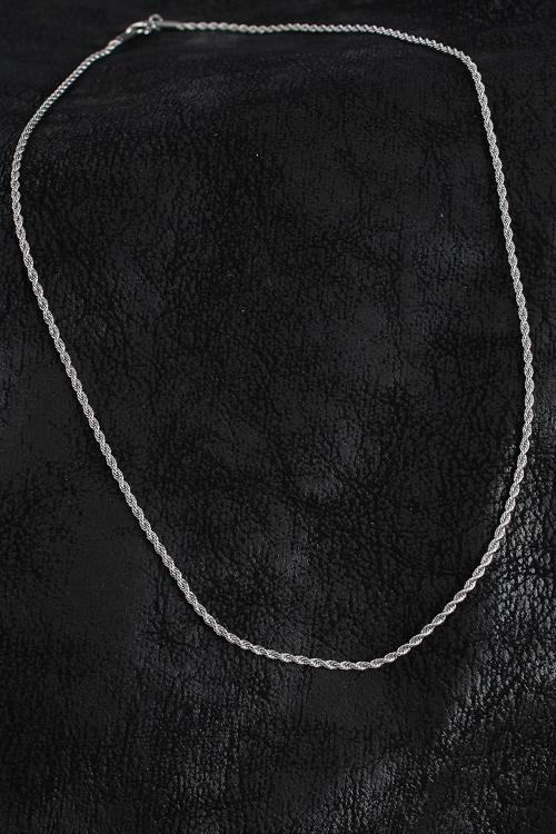 316L Çelik Halat Zincir Model Gümüş Renk Erkek Kolye