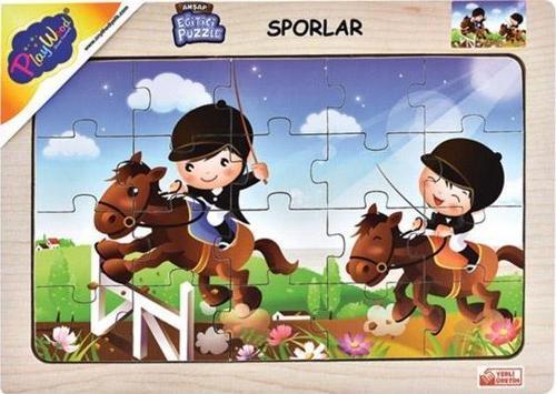 Ahşap Eğitici Puzzle Sporlar At Biniciliği ONY87