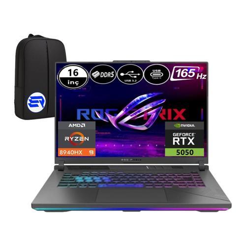 Rog Strix G16 G614PH-RV036EP2 Ryzen 9 8940HX 64GB 1tb SSD RTX5050 WIN11 Pro 16" Wuxga 165Hz + Elektropasaj Çanta