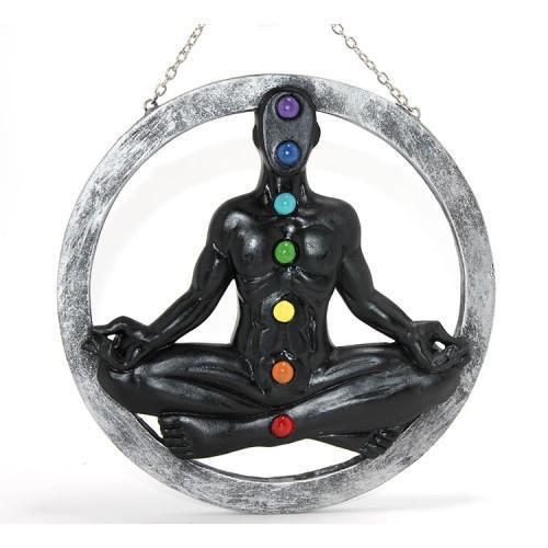 Büro Ev Ofis Dekoru için Polyester Yapım Duvara Asmalı 7 Chakra Yoga Panosu