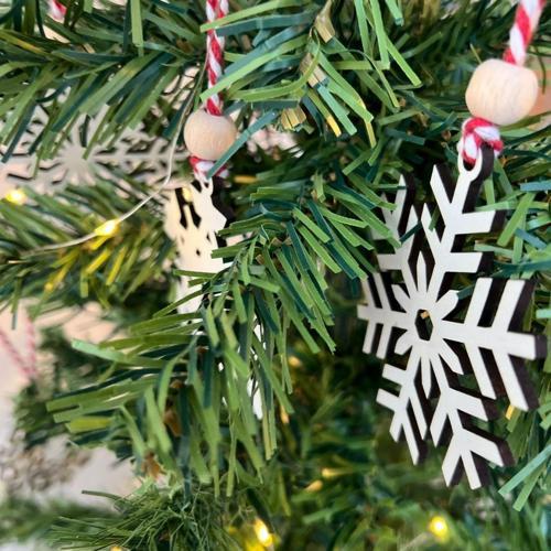 Büro Ev Partisi için Ahşap Yılbaşı Ağaç Süsü